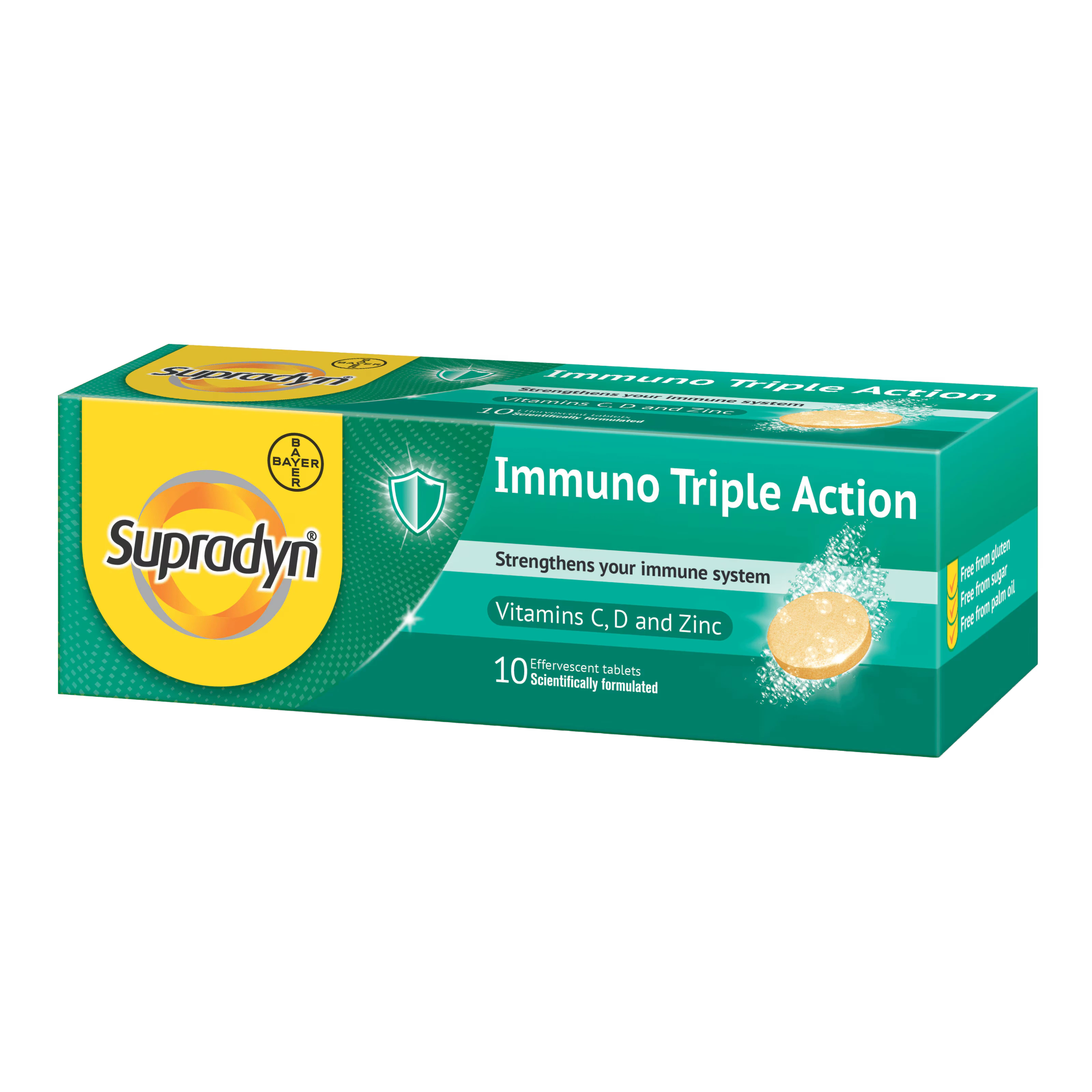 SUPRADYN IMMUNO TRIPLE ACTION EFF TABS 10*S - Product Image