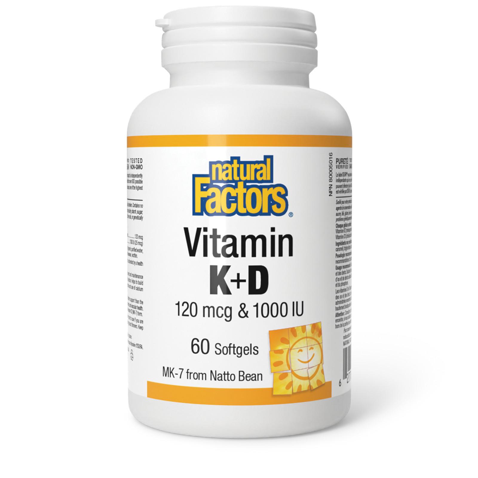 NF VITAMIN K+D 120MCG/1000IU 60 SOFTGELS - Product Image