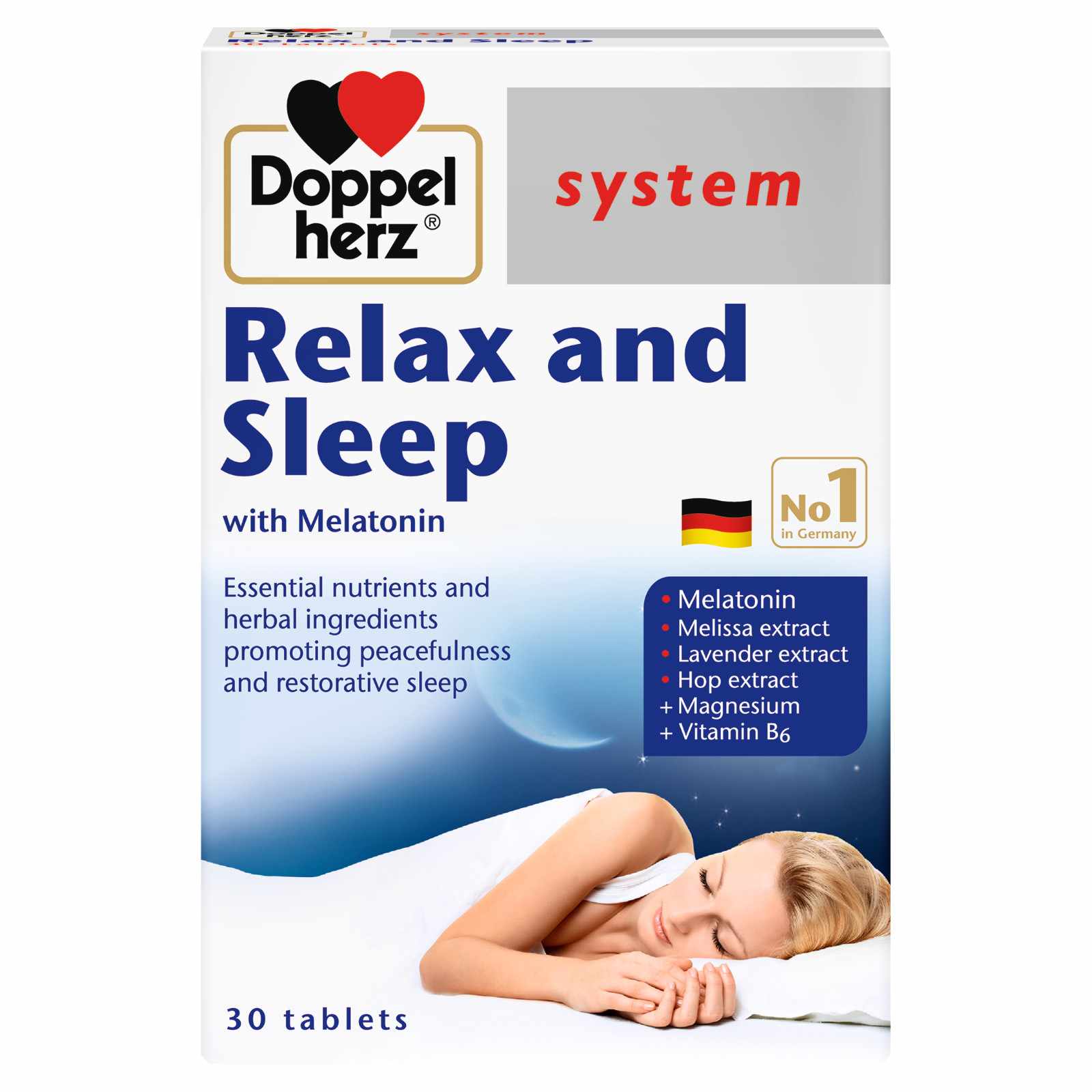 DOPPERHERZ SYSTEM IQ RELAX&SLEEP TABS 30 - Product Image