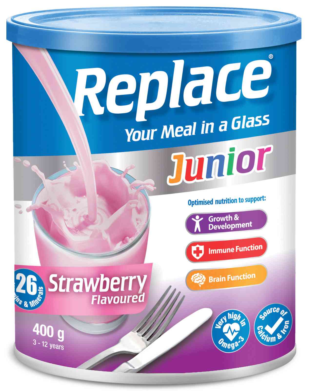 REPLACE JUNIOR STRAWBERRY 400G - Product Image