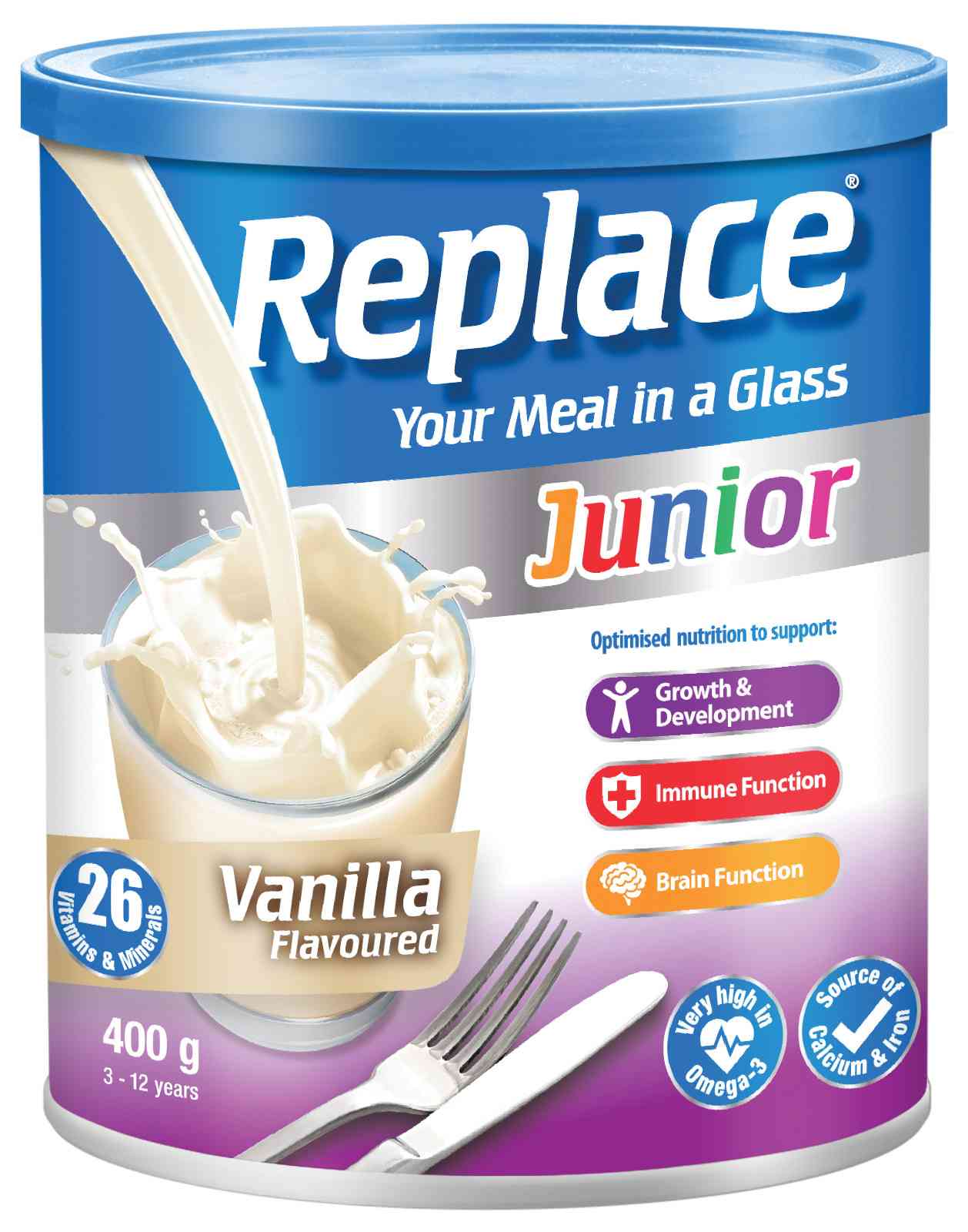 REPLACE JUNIOR VANILLA 400G - Product Image