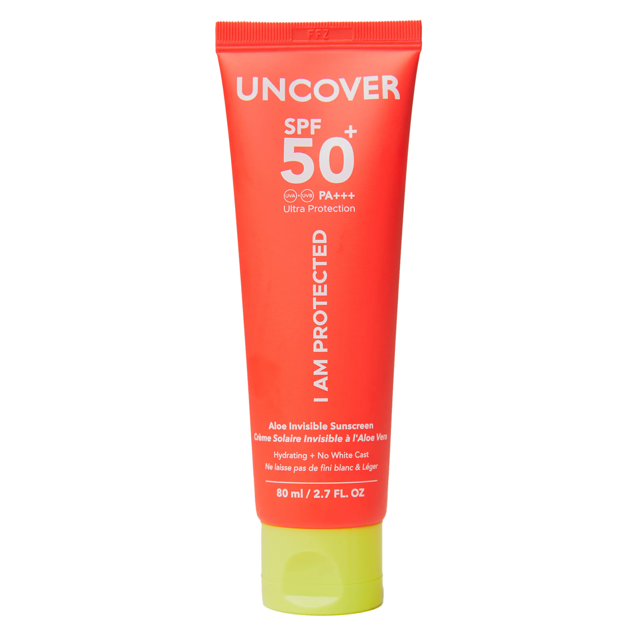 UNCOVER ALOE INVINSIBLE SUNSCREEN SPF 50+ 80ML - Product Image
