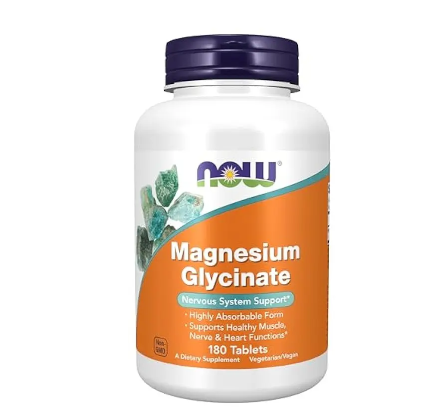 NOW MAGNESIUM GLYCINATE 200MG TABS 180'S