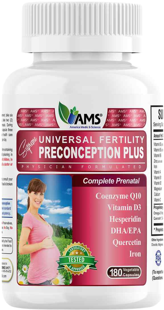 AMS PRECONCEPTION PLUS CAPS 180'S - Product Image