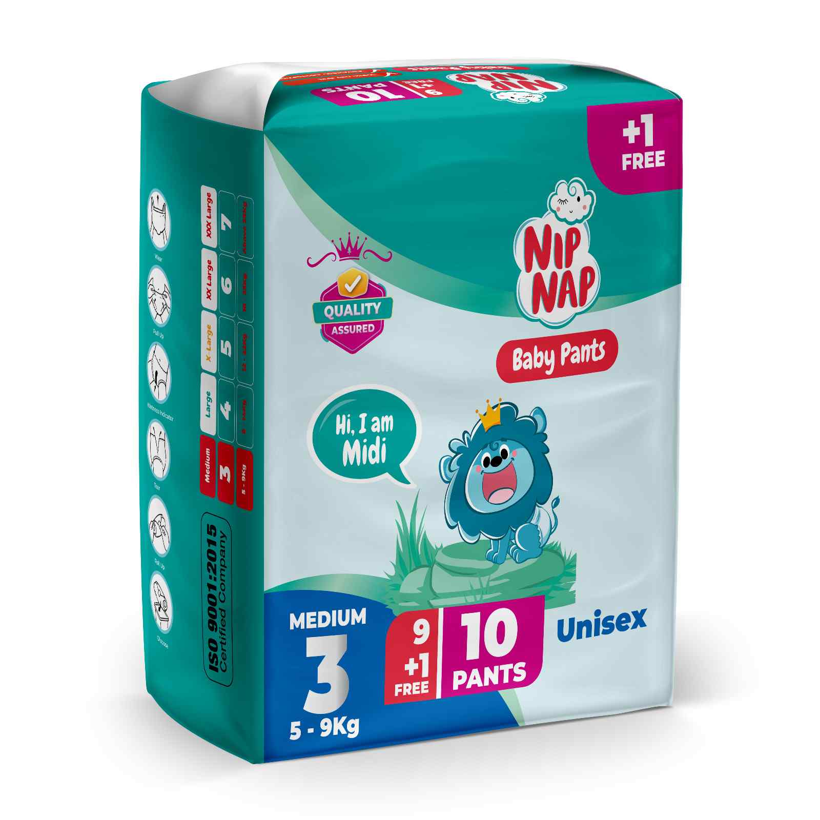 NIP NAP BABY PANTS SIZE 3 10'S - Product Image