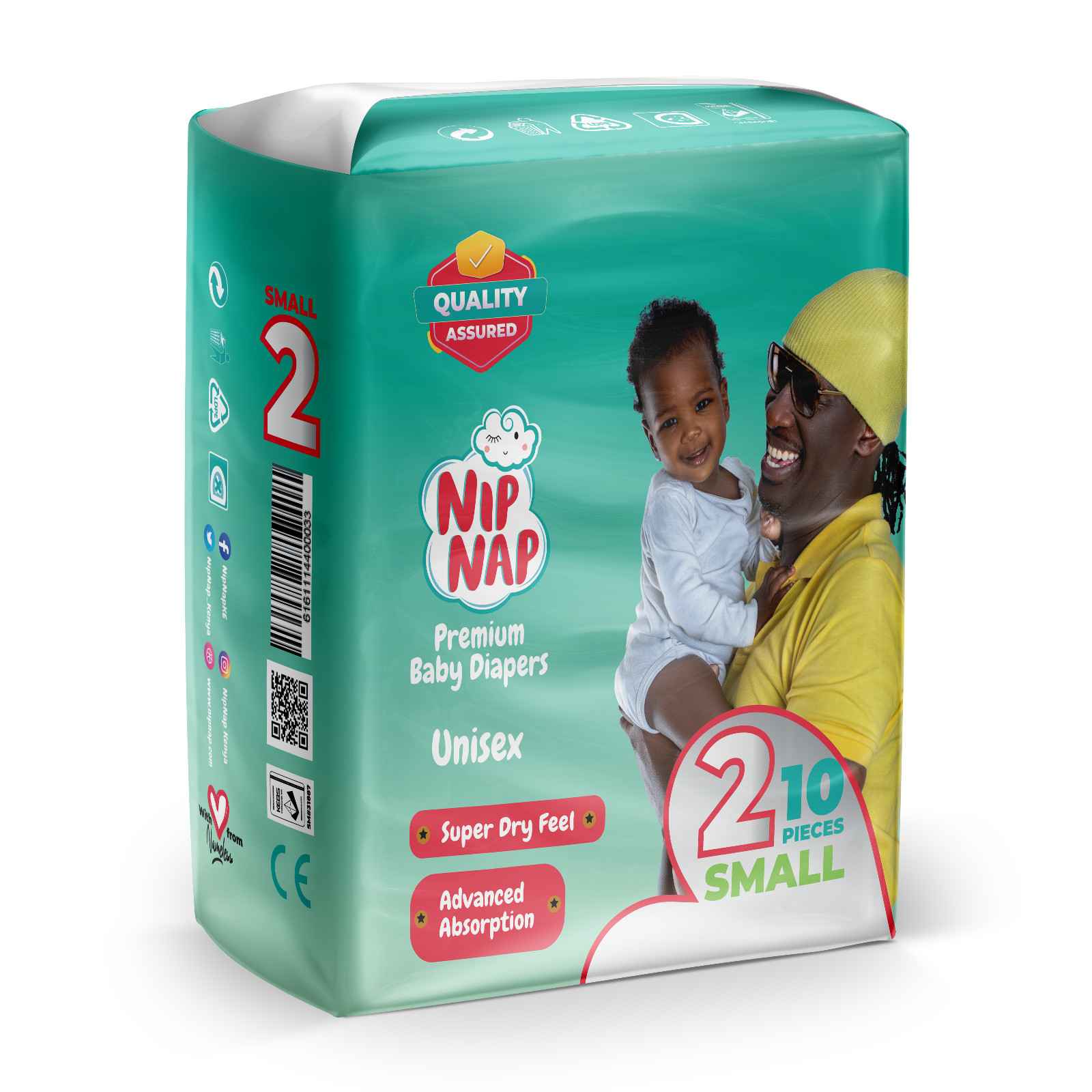 NIP NAP BABY DIAPERS MINI 10 10'S - Product Image