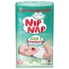 NIP NAP BABY DIAPERS NEW BORN 10 10'S - Product Image