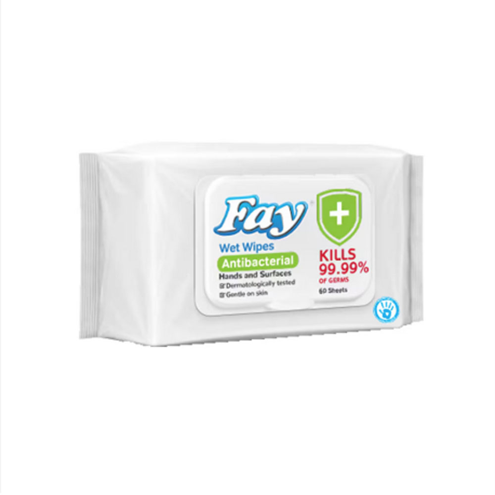 FAY ANTIBACTERIAL WET WIPES 72 SHEETS - Product Image