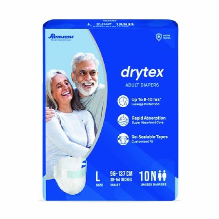 DRYTEX ADULT DIAPERS (L)10*S