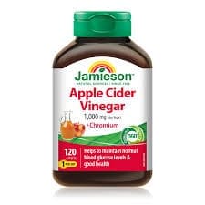 JAMIESON APPLE CIDER VINEGAR+CHROMIUM CAPS 120*S